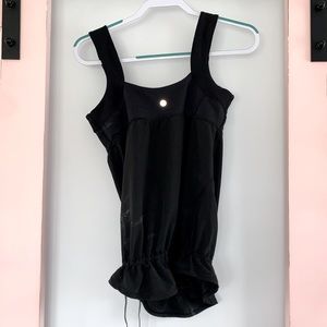 LuLuLemon black gathered dress / workout / shirt / tank size 8
